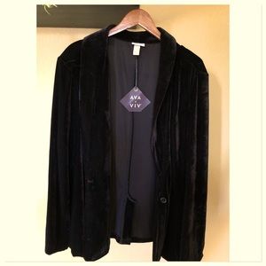 Velvet-like suit jacket 4X NWT Ava&Viv
